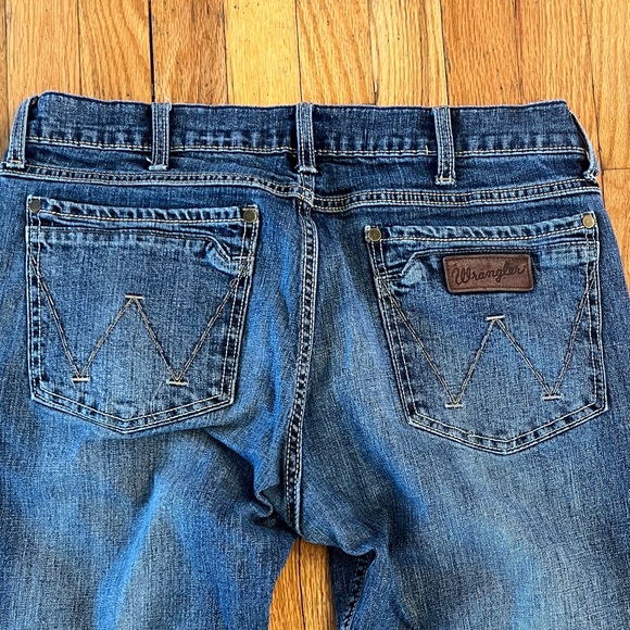 Wrangler Men's Dark Blue Slim-Bootcut Jeans-34X36 - Picture 6 of 9